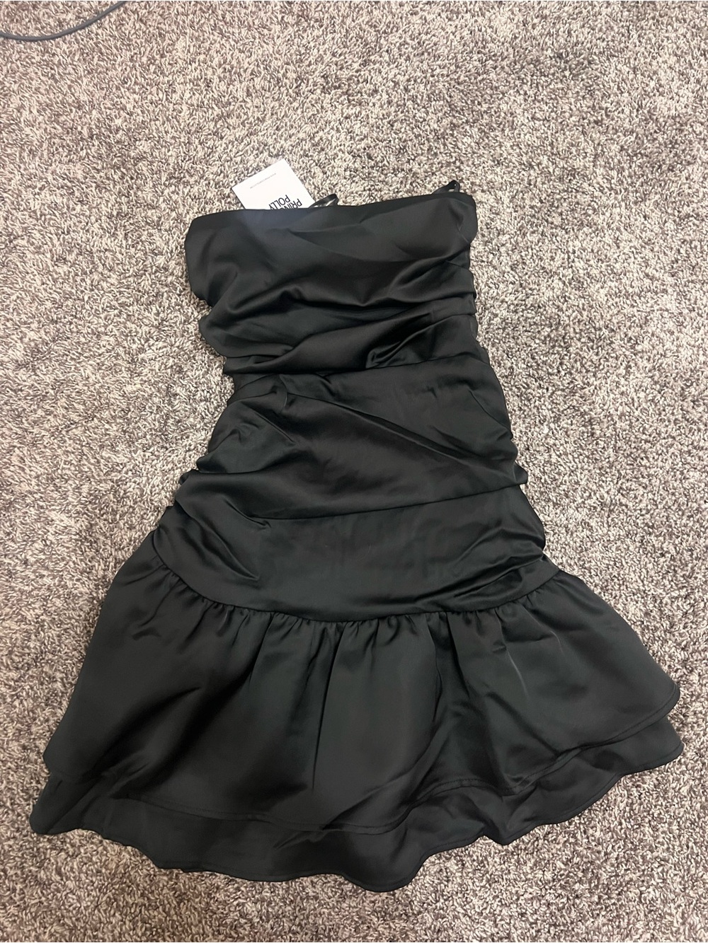 Princess Polly strapless black dress